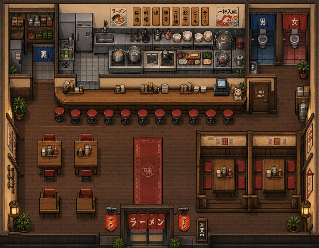 Ramen shop interior