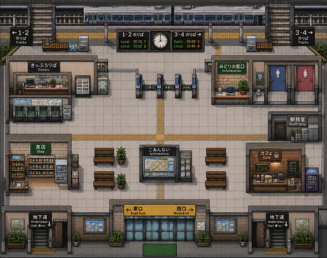 Train station interior